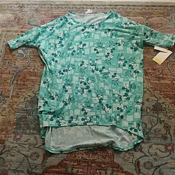 LuLaRoe Tops - Lularoe Irma teal mint mickey s nwt